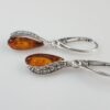 Small amber earrings