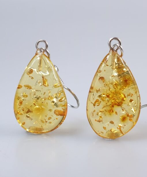 Yellow teardrop earrings