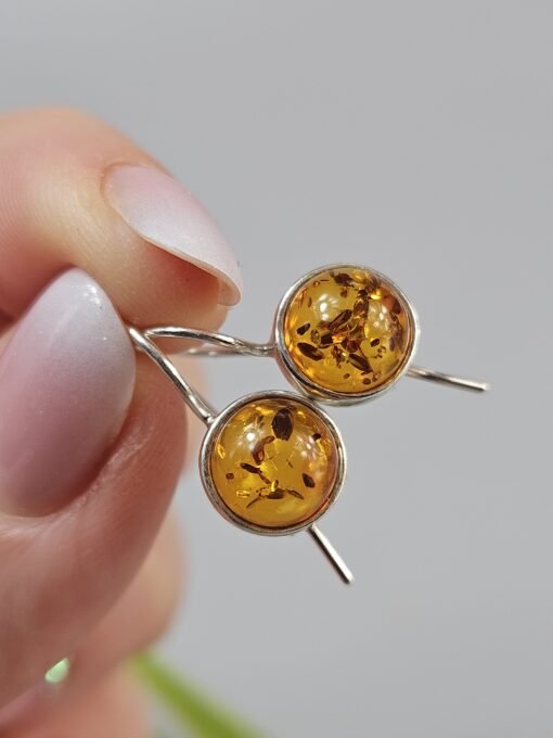 Auskarai sidabriniai su gintaru dovana jai amber earrings Sterling silver 925 jewelerydovana mamai