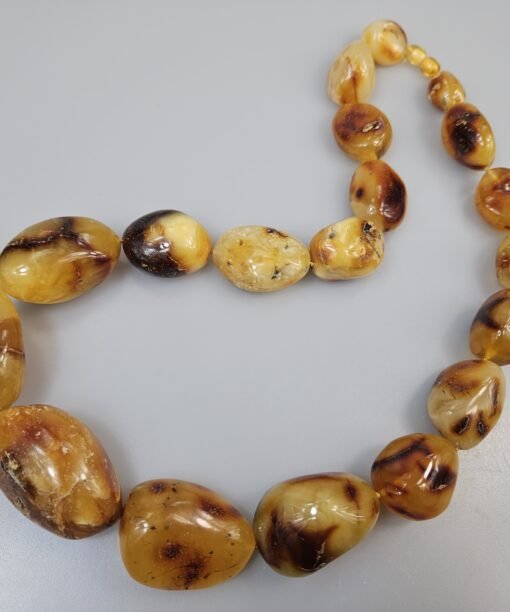 Balto gintaro karoliai aukštos kokybės White amber