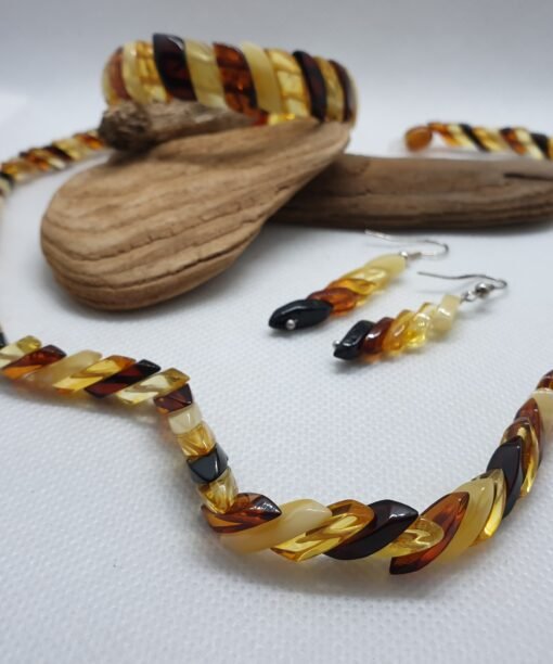 Amber necklace jewelry set handmade amber bracelet earrings necklace